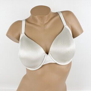 Women's Maidenform Underwire Bra size 38D Ivory-white Silky Fabric